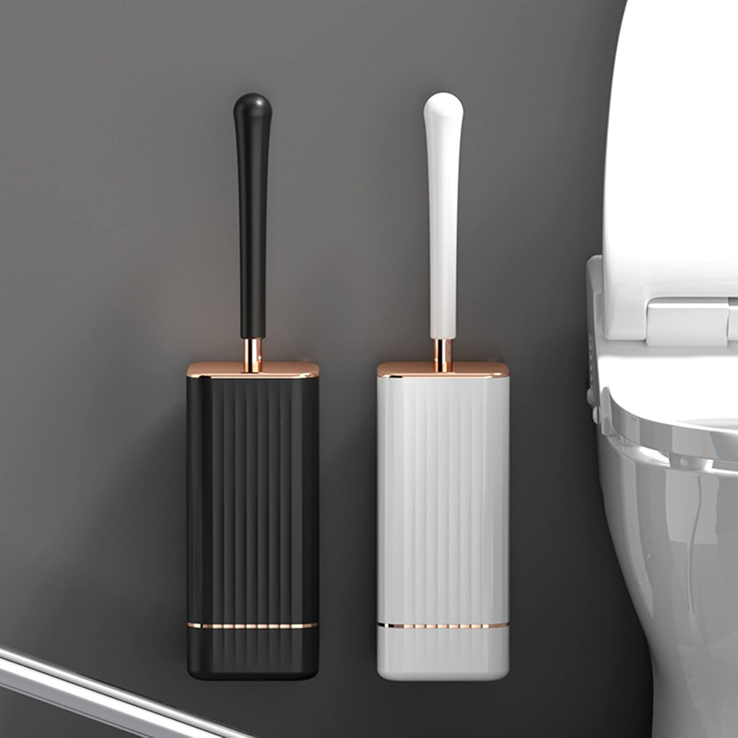 Stainless Steel Wall Mounted Toilet Brush with Holder - Durable and Rust-Proof