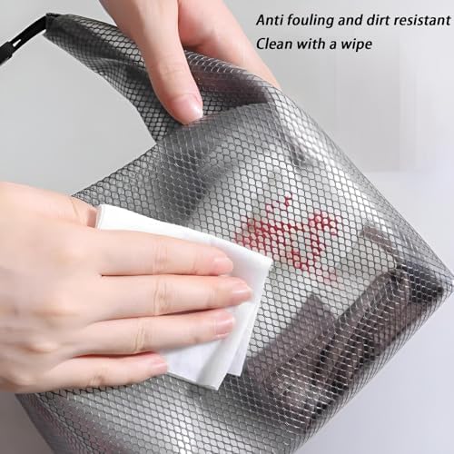 Enignic Mesh Shower Caddy Portable with Handle - Grey