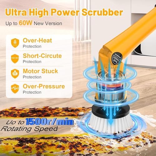 Denqir 1500 RPM Electric Spin Scrubber for Dewalt 20V Battery