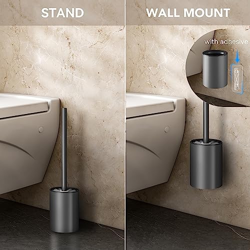 Esusom Toilet Brush and Holder Set with Durable Bristles