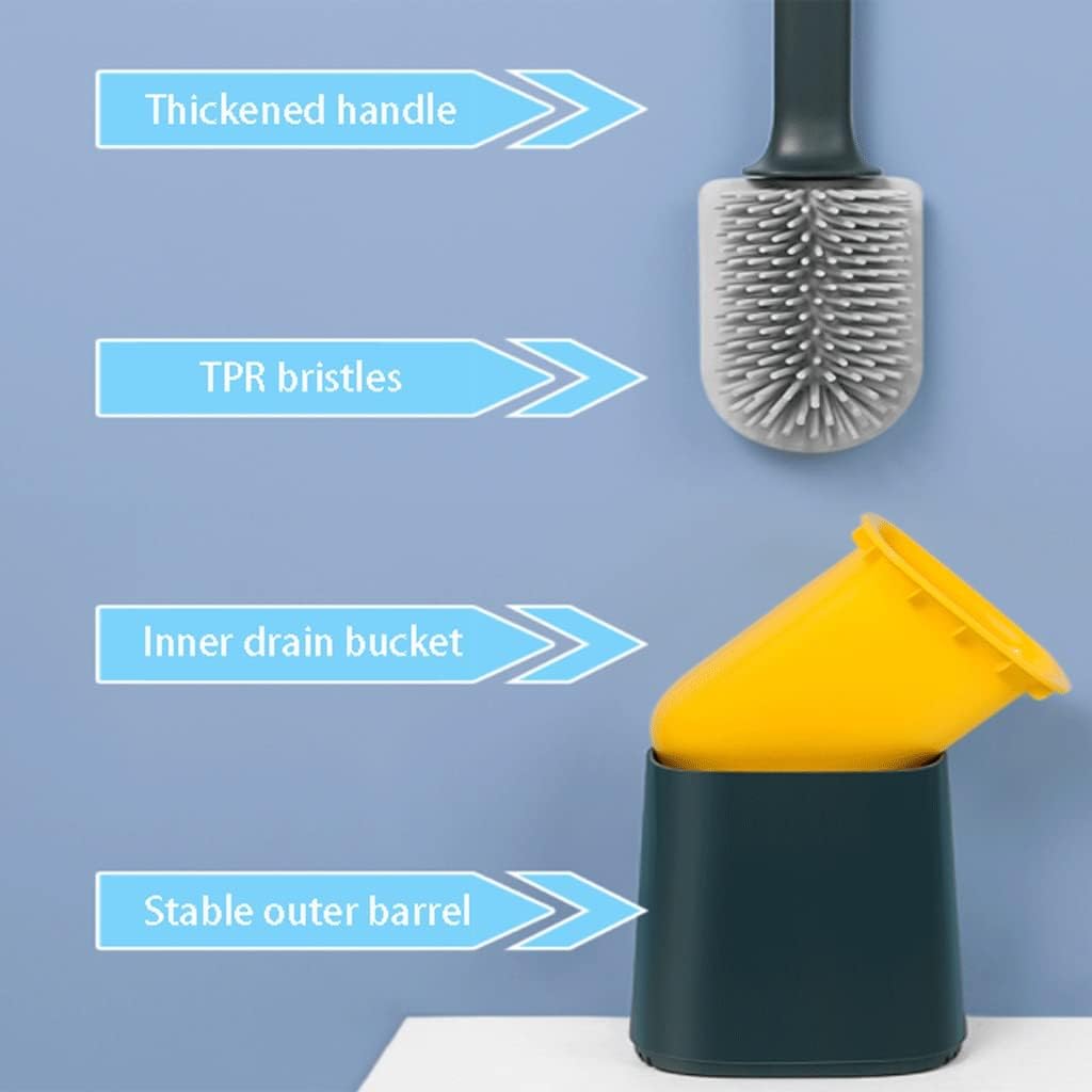 SYXL Toilet Brush with Silicone Head and Holder