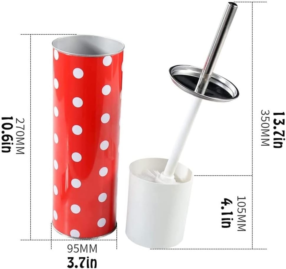 INKTUS Red Toilet Brush with Stand Set