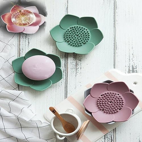 3 Pack Soap Dishes with Draining and Non-Slip Design