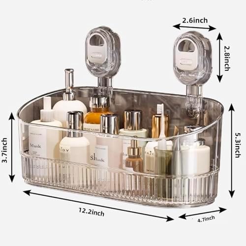No-Drill Suction Shower Storage Box Organizer