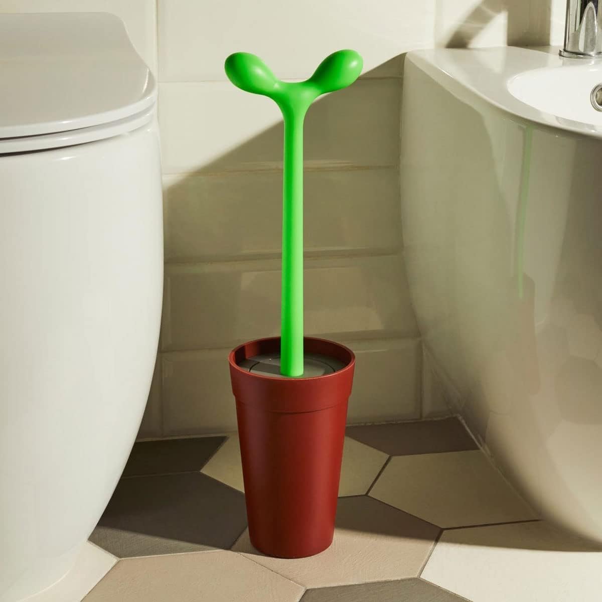 Alessi Merdolino Toilet Brush Brown 1