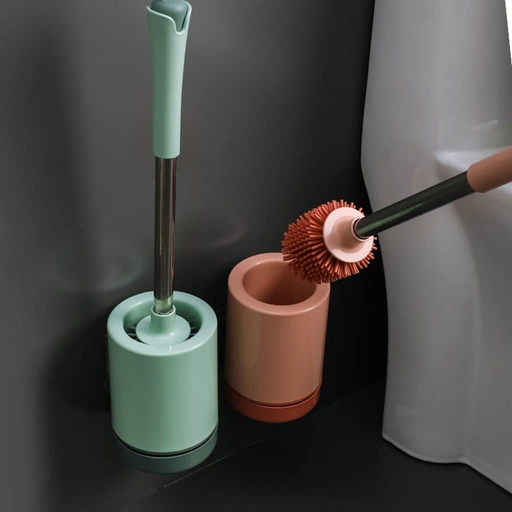 KAAZEE Toilet Brush Holder with No-Slip Handle and Flexible Bristles