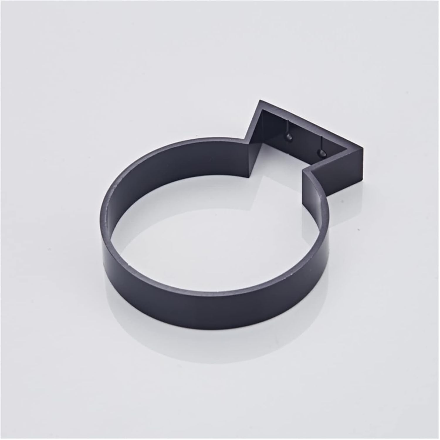 INPETS Black Space Aluminum Toilet Brush Holder