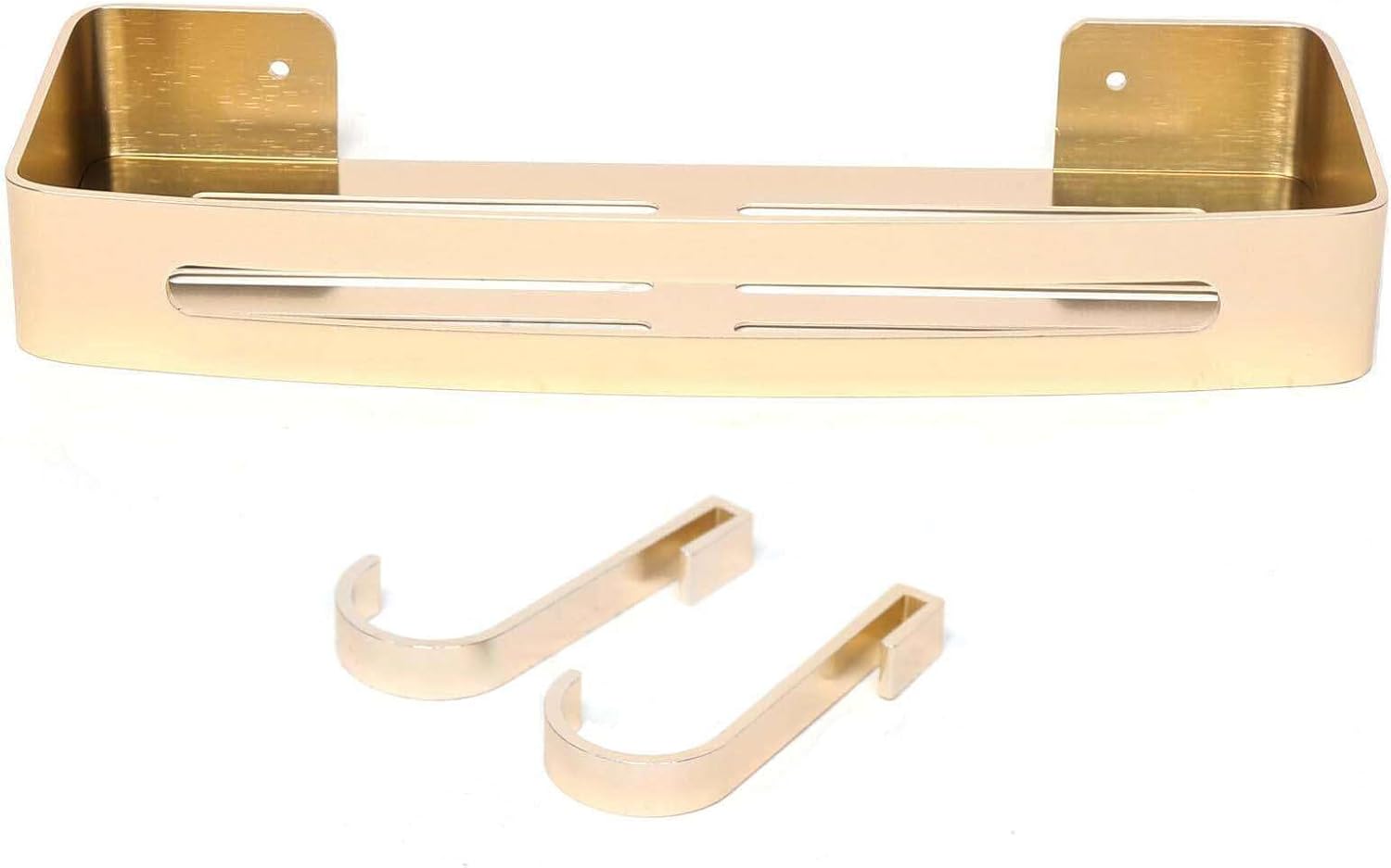 FINANCIALLY LIT LKOP Gold Aluminum Shower Caddy Shelf