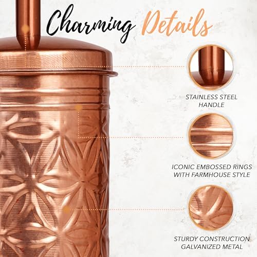 Autumn Alley Copper Toilet Bowl Brush with Holder