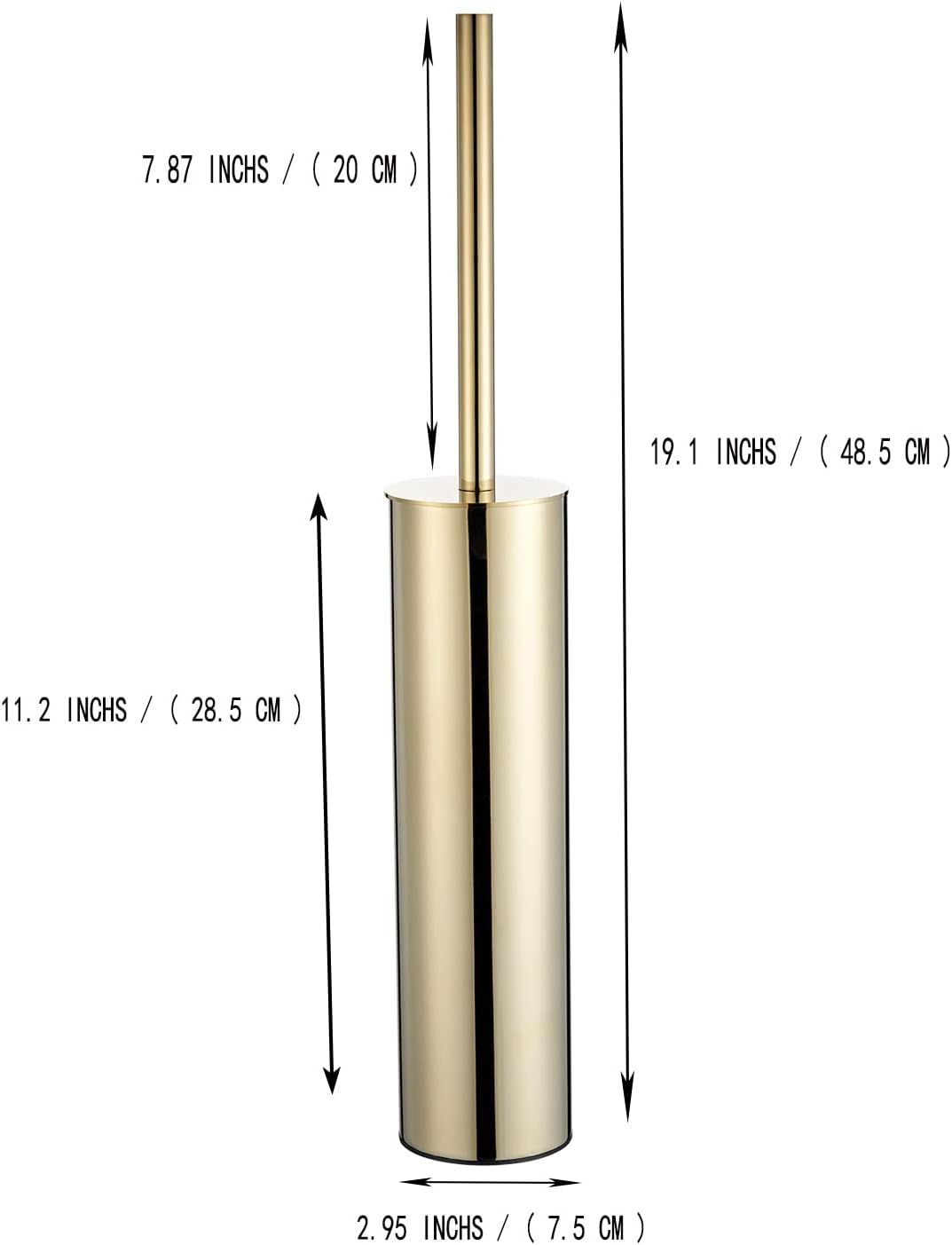 LANGPAI Freestanding Luxury Toilet Brush with Holder