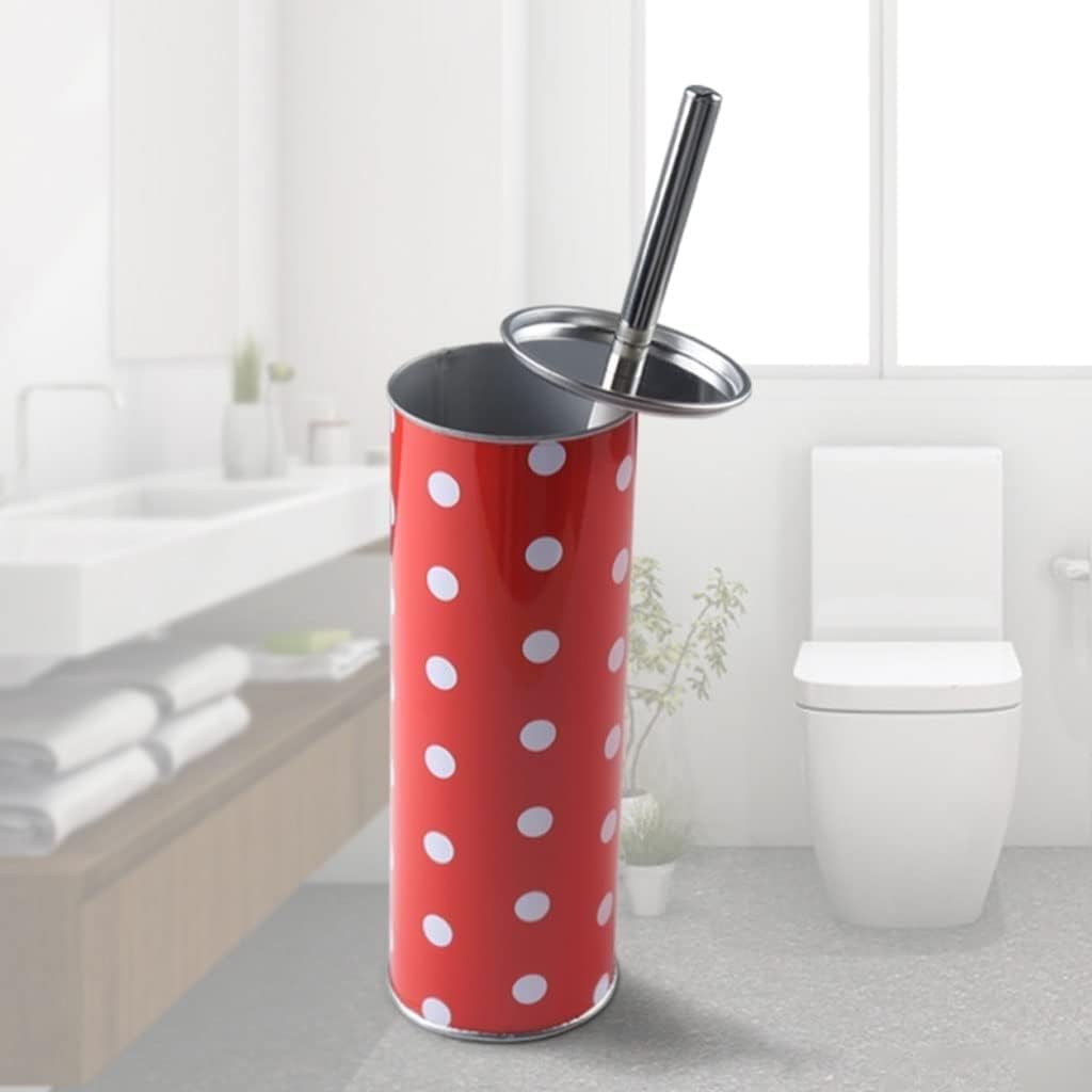 INKTUS Red Toilet Brush with Stand Set