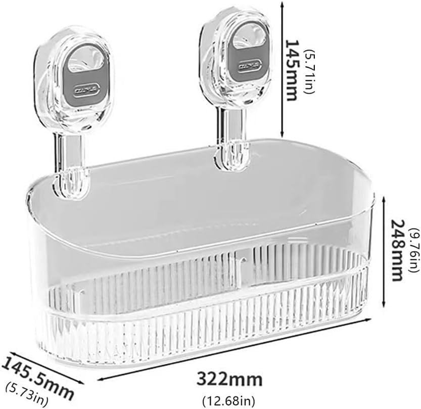 No-Drill Suction Storage Box for Shower and Sink
