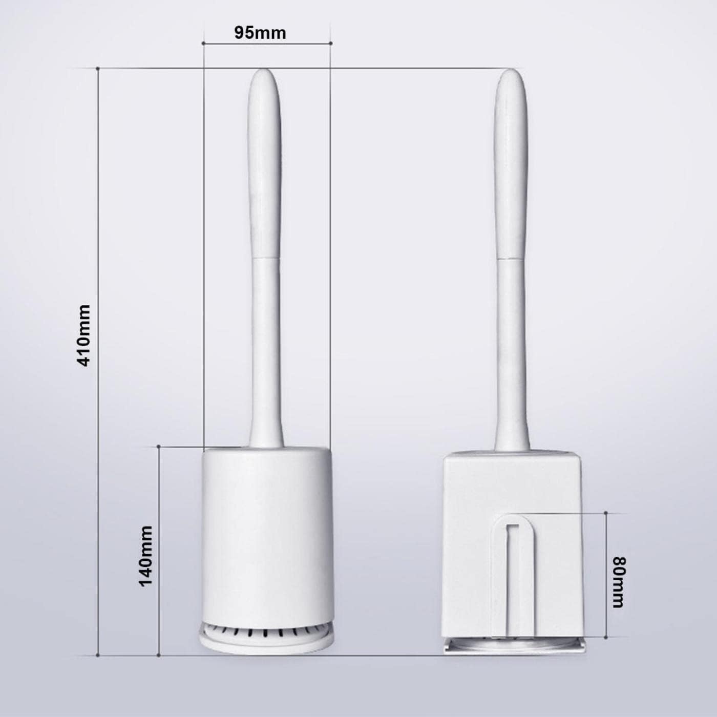 Silicone Toilet Brush with Wall Holder and Bristles