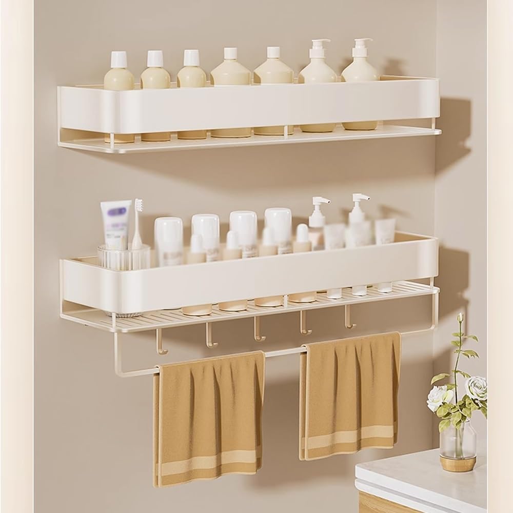Floating Shower Shelf Racks for Bathroom Organizer Over Toilet 1