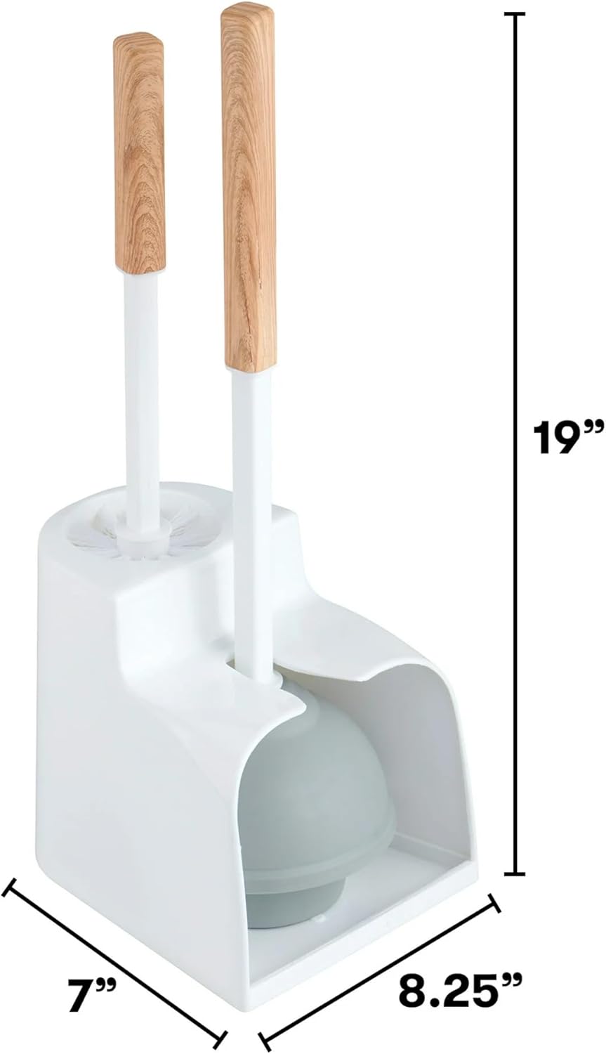 Toilet Brush Plunger Set with Storage Caddy