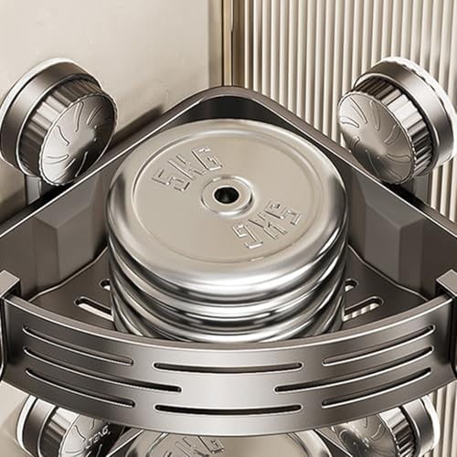 FINLALO Suction Cup Shower Caddy Wall Mount