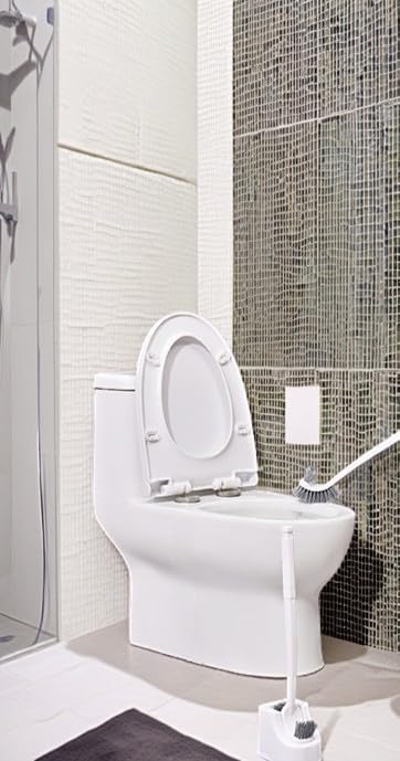 Ultra Long Handle Toilet Brush with Wall Mount Holder 1