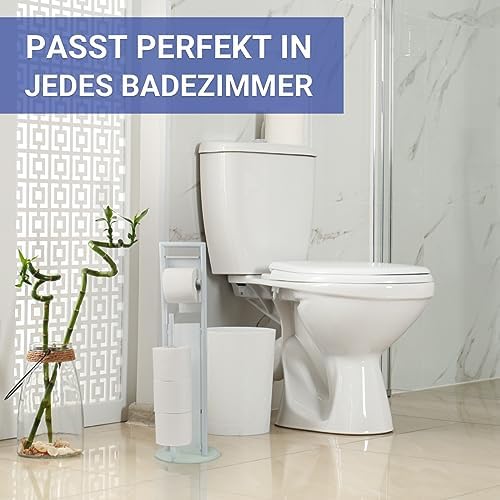 WENKO Ravina 3-in-1 Toilet Brush and Paper Holder