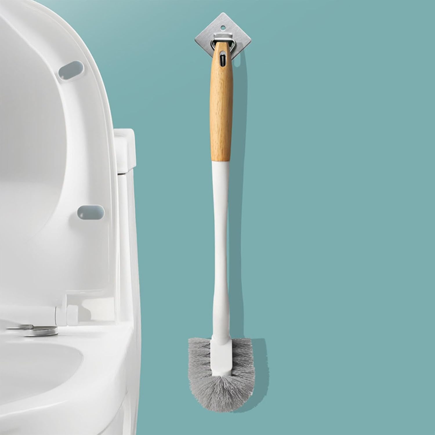 Durable Toilet Bowl Brush with Curved Head for Thorough Cleaning