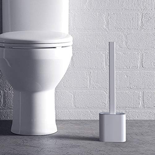UNNS Toilet Brush with Bracket Compact Cleaning Tool TPR Bristles Long Handle Blue