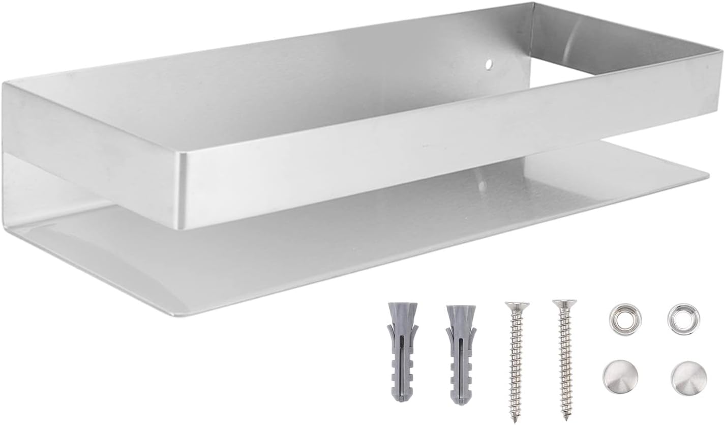 Stainless Steel Shower Caddy with Large Lid for Home and Kitchen