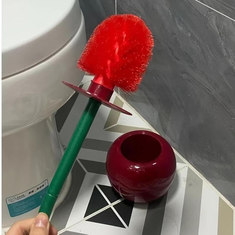 Cherry Shaped Toilet Brush with Holder Durable