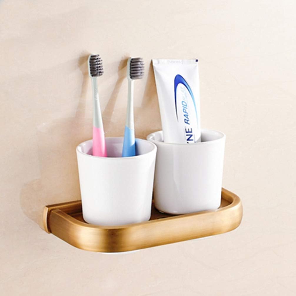 LUDSUY Toilet Brush Holder with Dual Tiers and Soap Shelf