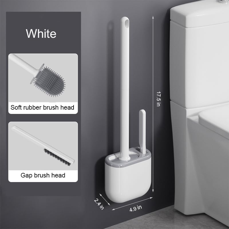 CetthooFazay Toilet Brush and Holder 2 Pack White