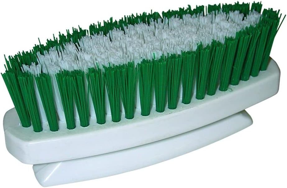 Green White Poly Toilet Brush with Gripper Handle