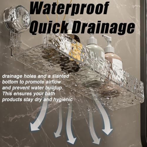 Drill-Free Shower Shelf with Suction Cups