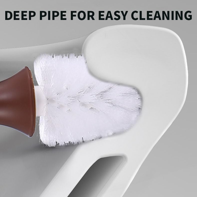 Giraffe Shape Toilet Brush Set with Holder