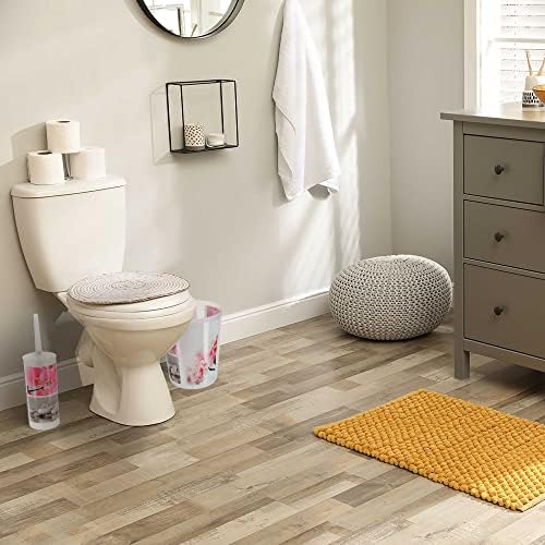 Orchid Print Toilet Brush with Holder Set