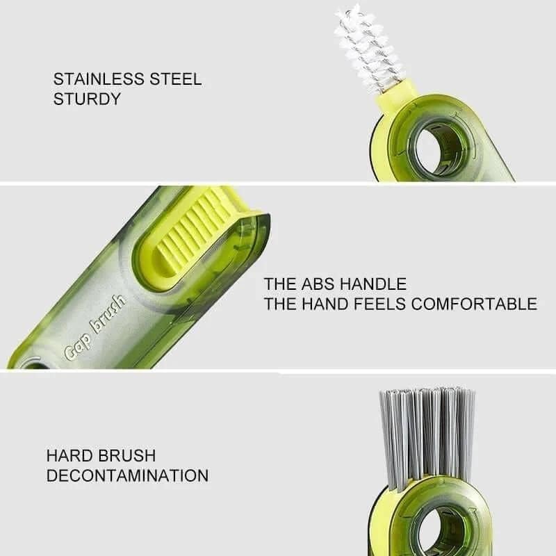HROY Toilet Brush and Holder Set - 3 in 1 Cleaning Tool