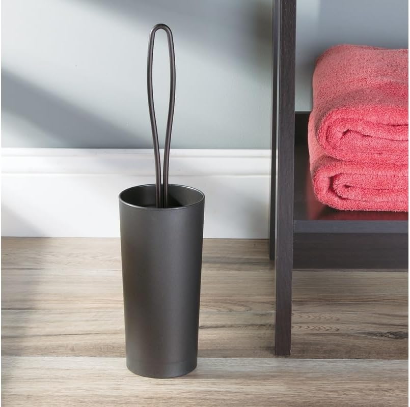 InterDesign iDesign Loop Toilet Bowl Brush and Holder - Bronze 1