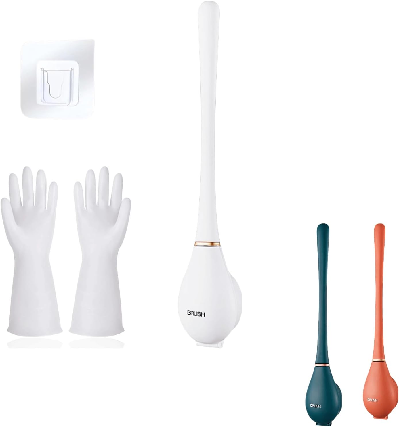 2025 New Upgrade Silicone Toilet Scrubber with Holder
