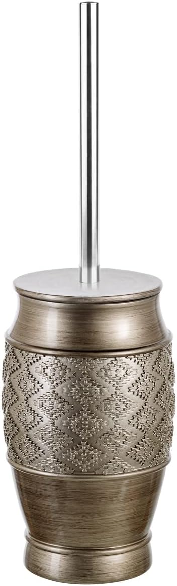 Creative Scents Dublin Silver Toilet Brush Set
