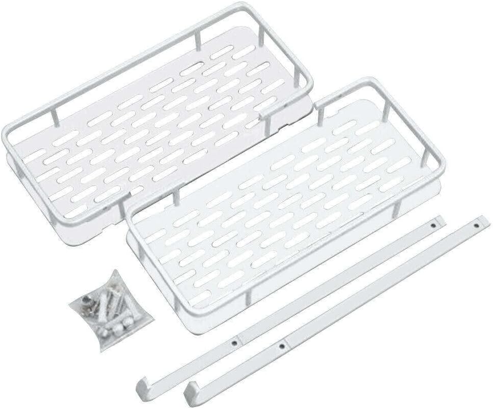 FINANCIALLY LIT 2 Tier Shower Caddy with Corner Shelf