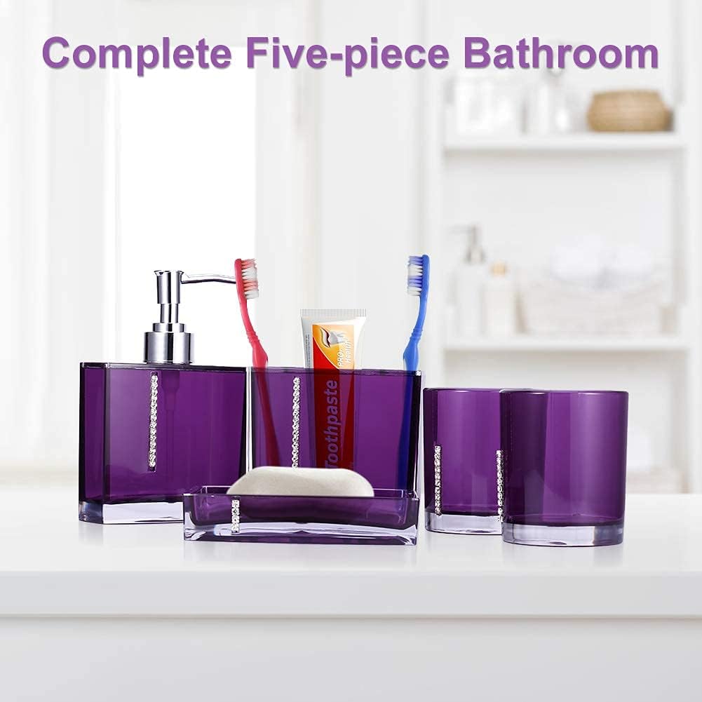 Greensen 5 Pcs Acrylic Bathroom Accessories Set