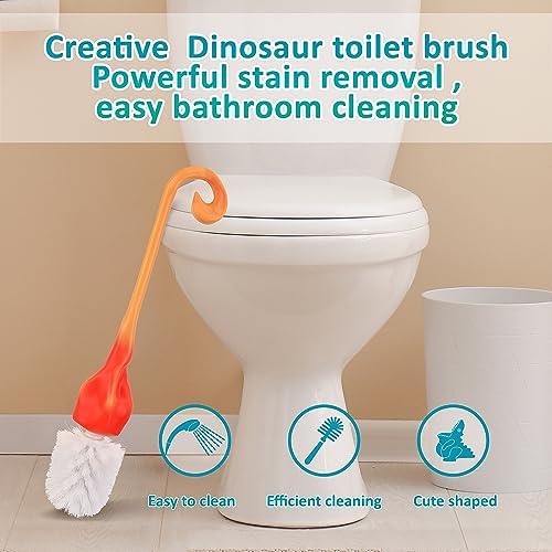 AOCHEN Dinosaur Toilet Brush with Holder Green 1