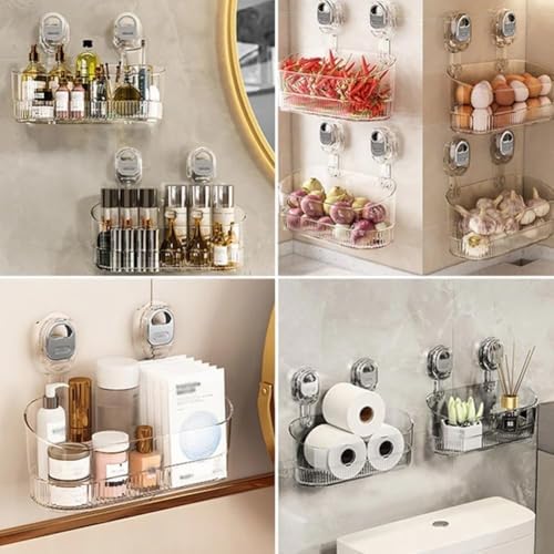 No-Drill Suction Storage Box for Shower and Sink