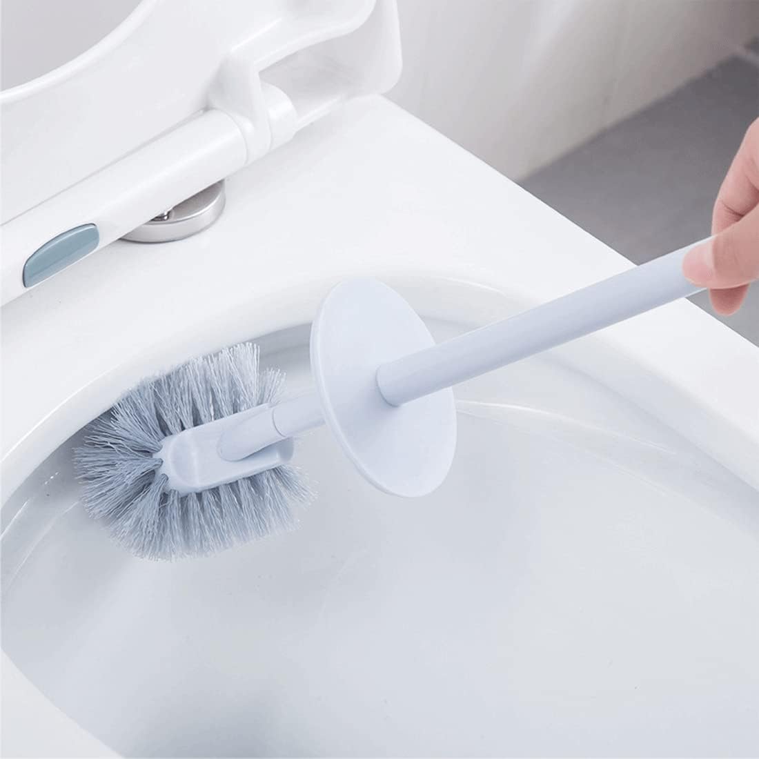GYDMEG Toilet Bowl Brush with Holder and Cover Lid White