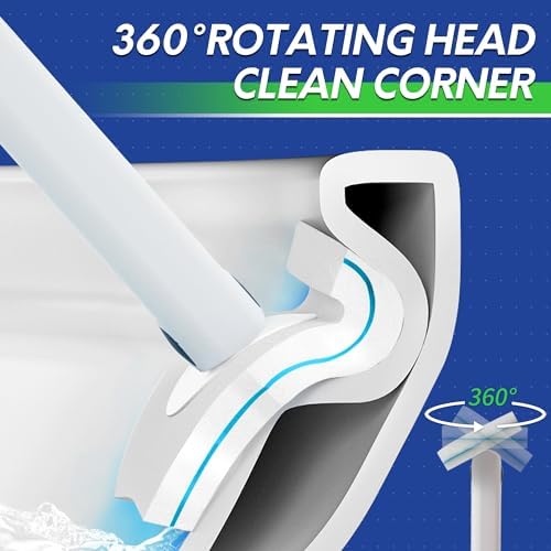 BOOMJOY Toilet Cleaning Bundle with 15 Pads and Classic Brush