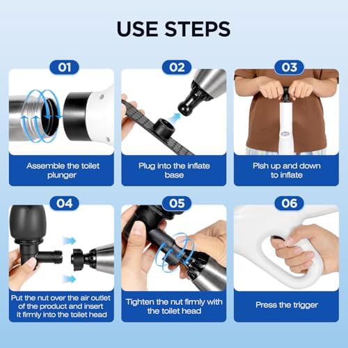 High Pressure Toilet Plunger with Air Barometer