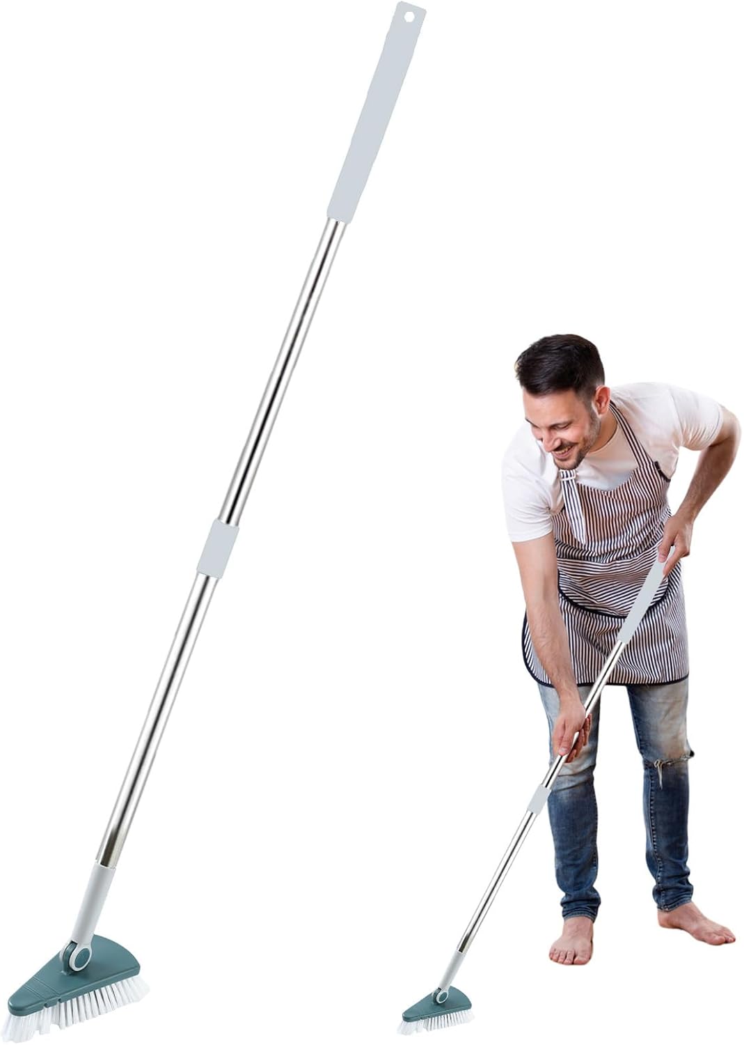 CENRF Tub Scrubber with Long Handle for Bathroom Cleaning