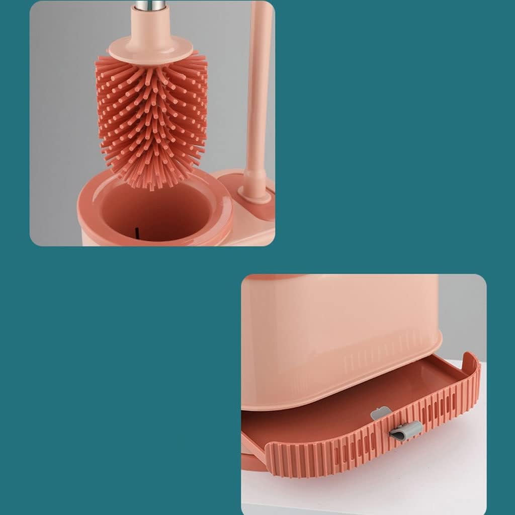 KAAZEE Toilet Brush Holder Set with No-Slip Handle and Flexible Bristles 1