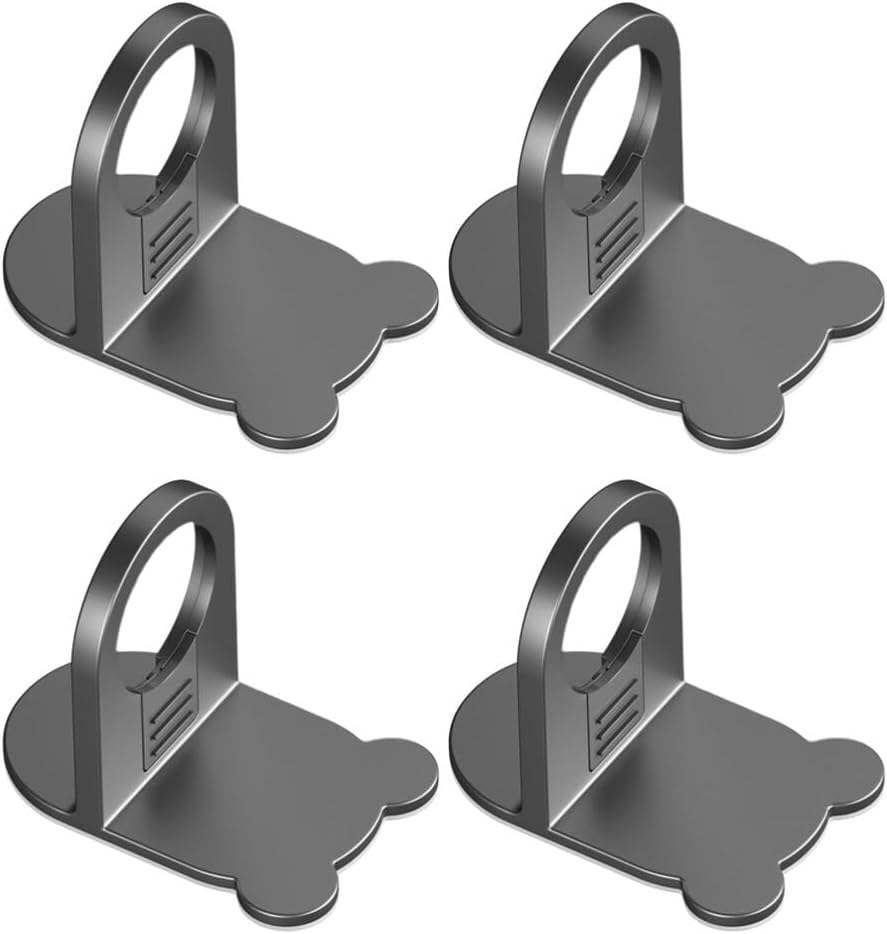 Cabilock 4pcs Wall-Mounted Bathroom Storage Racks with Self-Adhesive Hooks