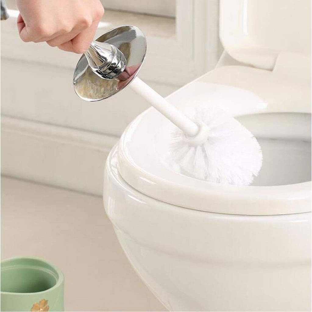 Elegant Toilet Brush with Durable Resin Holder - Green