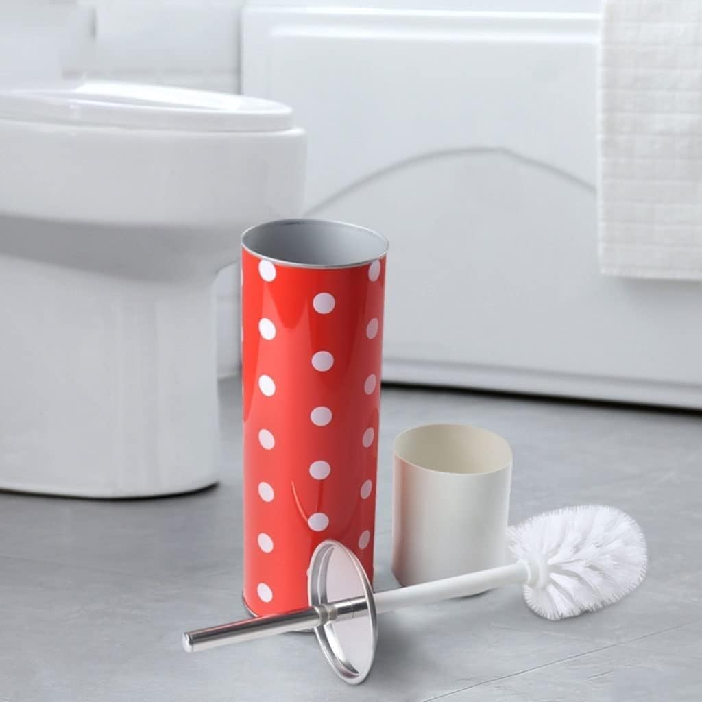 INKTUS Red Toilet Brush with Stand Set