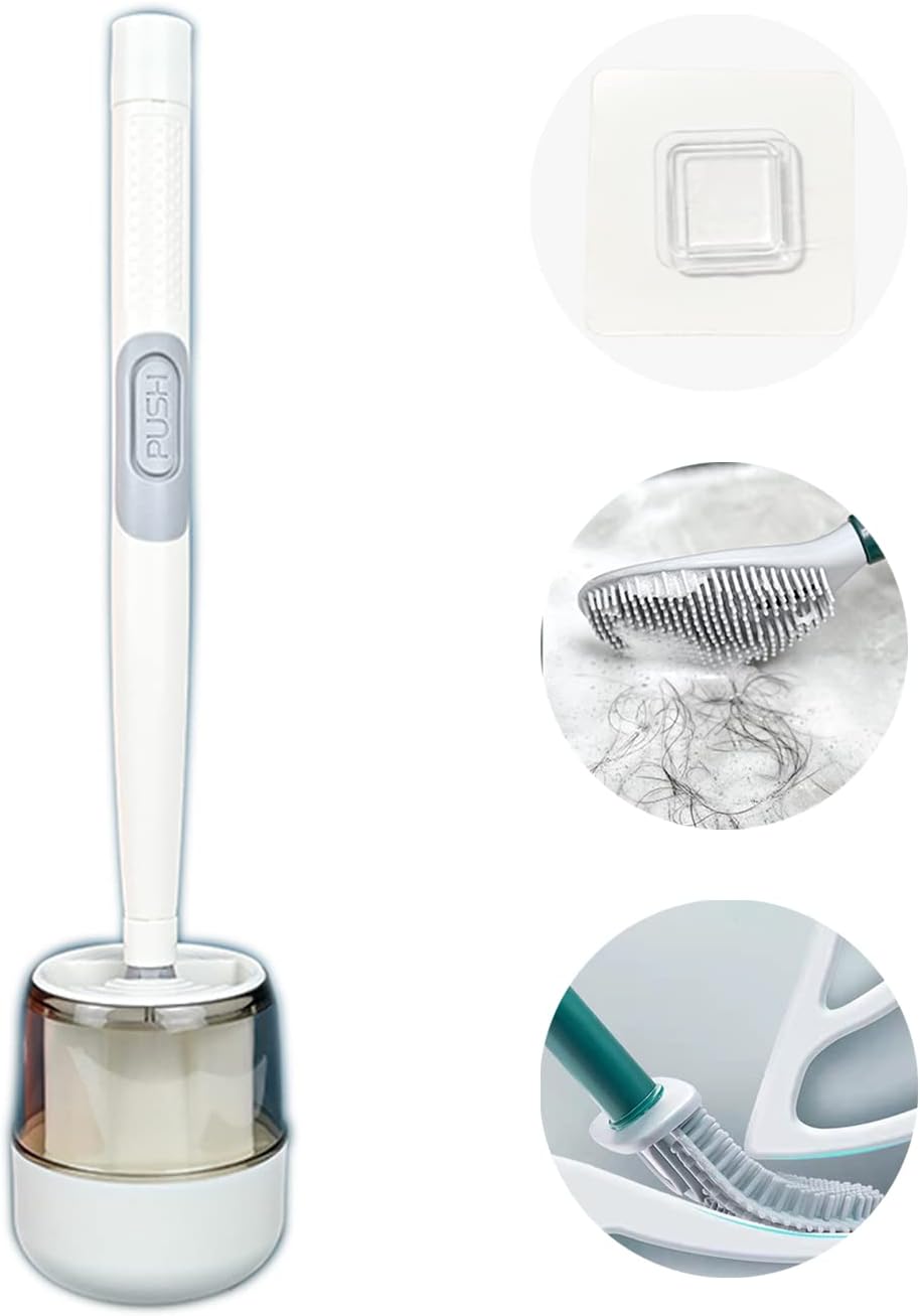 XINYAOAMAZ Wall Hanging Toilet Brush Set with Liquid Storage