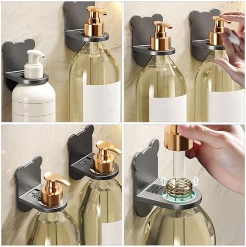 Cabilock 4pcs Wall-Mounted Bathroom Storage Racks with Self-Adhesive Hooks